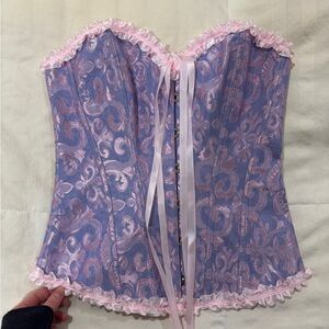 Elegant Pink and Purple Corset